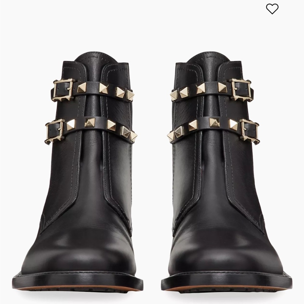 Women’s Valentino Garavani Rockstud calfskin ankle boots - size 38
